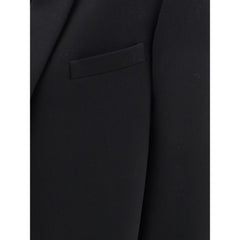The Row Black Fleece Wool Coat