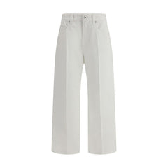 Brunello Cucinelli White Cotton Cropped Jeans