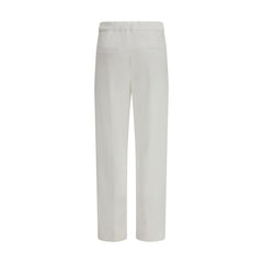 Brunello Cucinelli White Cotton Dress Pants