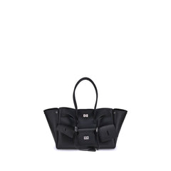 Balenciaga Black Calf Leather Bos Taurus Shoulder Bag