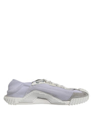 Dolce & Gabbana White Lace Up Low Top NS1 Sneakers Men Shoes