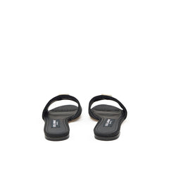 Dolce & Gabbana Black Polyester Slippers