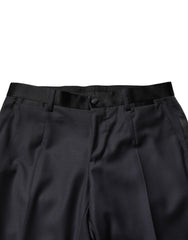 Dolce & Gabbana Blue Wool Single Breasted 3 Piece Men Suit