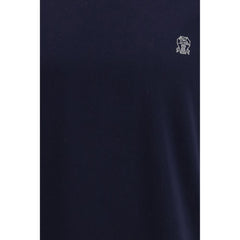 Brunello Cucinelli Blue Cotton T-Shirt