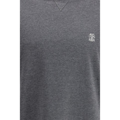 Brunello Cucinelli Gray Cotton T-Shirt