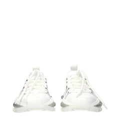 Dolce & Gabbana White Fabric Athletic Sneakers