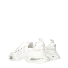 Dolce & Gabbana White Fabric Athletic Sneakers