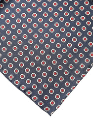 Dolce & Gabbana Blue Patterned Silk Square Handkerchief Scarf