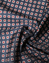 Dolce & Gabbana Blue Patterned Silk Square Handkerchief Scarf