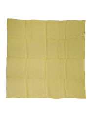 Dolce & Gabbana Yellow Silk Neck Wrap Square Foulard Scarf