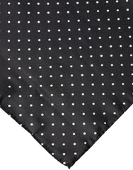 Dolce & Gabbana Black Polka Dot Silk Square Foulard Scarf