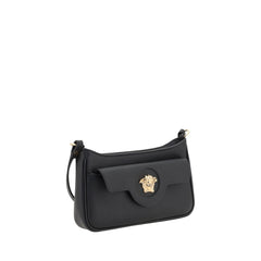 Versace Black Calf Leather Bos Taurus Shoulder Bag
