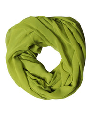 Dolce & Gabbana Green Polyester Stole Neck Wrap Shawl  Scarf