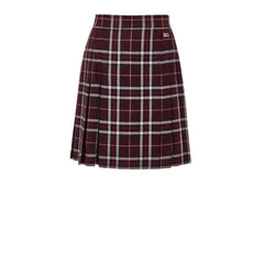 Dolce & Gabbana Bordeaux Wool Mini Skirt