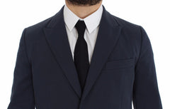 Dolce & Gabbana Blue Cotton Stretch Casual Blazer